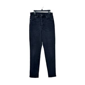 H&M black high waist button closure mom jeans size 4